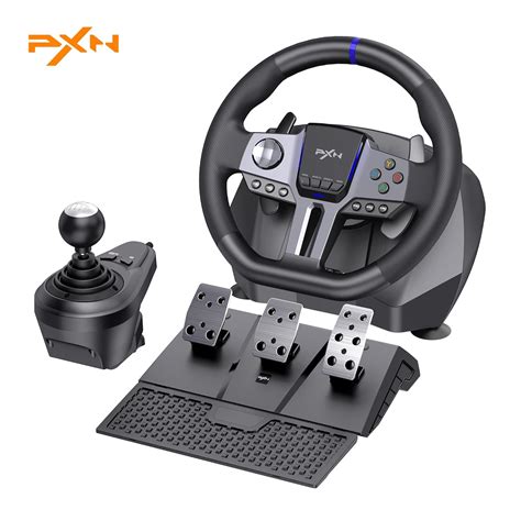 gaming steering wheel|PXN V9 Gaming Racing Wheel with Pedals and Shifter, 270/900 .